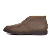 Taupe Suède Veterschoenen 25622 Magnanni , Brown , Heren