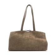 Khaki Kalfsuede Tote Tas Benedetta Bruzziches , Green , Dames