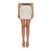 Korte rok met zakken Elisabetta Franchi , White , Dames