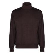 Merino Wol Coltrui Trui Drumohr , Brown , Heren