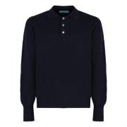 Lambswool Crew-Neck Sweater Drumohr , Blue , Heren