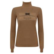 Bruine trui met hoge hals Elisabetta Franchi , Brown , Dames