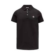 Polo T-shirt met logo Moncler , Black , Heren