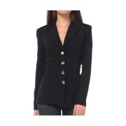 Vloeibare neopreen blazer met puntige revers Pinko , Black , Dames