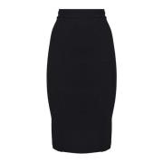 Zwarte Pencil Rok Rits Hoge Taille Pinko , Black , Dames