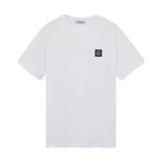 Korte Mouw Slim Fit T-shirt (Wit) Stone Island , White , Heren