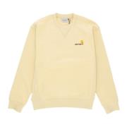 Amerikaans Script Sweatshirt Carhartt Wip , Beige , Heren