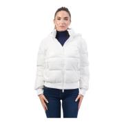 Korte gewatteerde jas met capuchon wit Armani Exchange , White , Dames