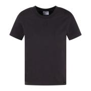 Vintage Cotton Jersey T-Shirt Fw23 Courrèges , Black , Dames