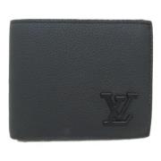 Pre-owned Leather wallets Louis Vuitton Vintage , Black , Dames