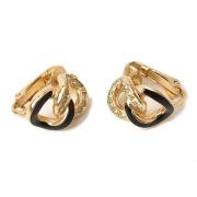 Pre-owned Metal earrings Dior Vintage , Yellow , Dames