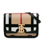 Pre-owned Leather crossbody-bags Burberry Vintage , Beige , Dames