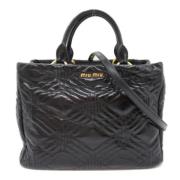 Pre-owned Leather handbags Miu Miu Pre-owned , Black , Dames