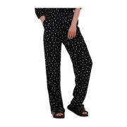 Ridder Print Wijde Broek Modström , Black , Dames