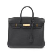 Pre-owned Leather handbags Hermès Vintage , Black , Dames