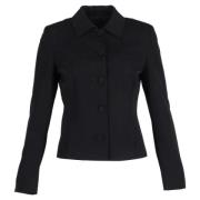 Pre-owned Wool outerwear Prada Vintage , Black , Dames