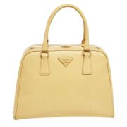 Pre-owned Leather prada-bags Prada Vintage , Yellow , Dames