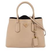 Pre-owned Leather totes Prada Vintage , Beige , Dames