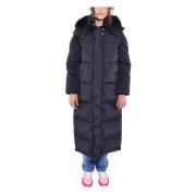 Lange Parka met Street Style Details Woolrich , Black , Dames