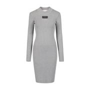 Elegant Stretch Viscose Dress Iceberg , Gray , Dames