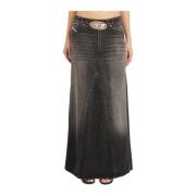 Lange Denim Rok Diesel , Blue , Dames