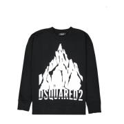 Zwarte Katoenen Sweatshirt Ss22 Dsquared2 , Black , Heren