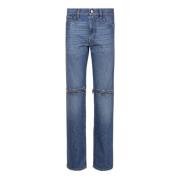 Navy Katoenen Jeans Rits Zakken Coperni , Blue , Dames