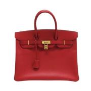 Pre-owned Leather handbags Hermès Vintage , Red , Dames