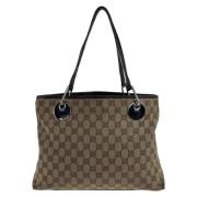 Pre-owned Canvas totes Gucci Vintage , Beige , Dames