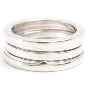 Pre-owned Metal rings Bvlgari Vintage , White , Dames