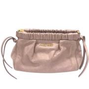 Pre-owned Leather shoulder-bags Miu Miu Pre-owned , Pink , Dames