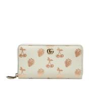 Pre-owned Leather wallets Gucci Vintage , White , Dames