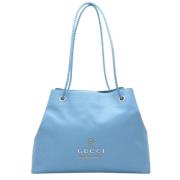 Pre-owned Leather totes Gucci Vintage , Blue , Dames