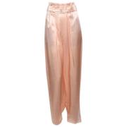 Pre-owned Satin bottoms Fendi Vintage , Beige , Dames