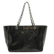 Pre-owned Leather totes Chanel Vintage , Black , Dames