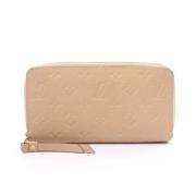 Pre-owned Leather wallets Louis Vuitton Vintage , Beige , Dames