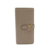 Pre-owned Leather wallets Louis Vuitton Vintage , Gray , Dames