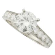 Pre-owned Metal rings Cartier Vintage , White , Dames