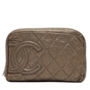 Pre-owned Leather chanel-bags Chanel Vintage , Gray , Dames