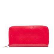 Pre-owned Leather wallets Louis Vuitton Vintage , Red , Dames