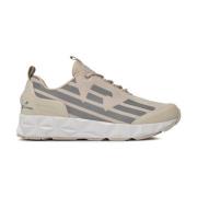 Gedrukt logo textiel sneakers - Beige Emporio Armani EA7 , Beige , Her...