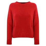 Rode Alpaca Katoen Trui Max Mara Weekend , Red , Dames