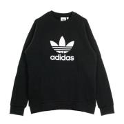 Stijlvolle Crewneck Sweatshirt Zwart/Wit Adidas , Black , Heren