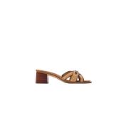 Stijlvolle Lederen Loafers Michael Kors , Beige , Dames