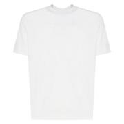 Witte Katoenen T-shirt Ronde Hals Korte Mouwen Emporio Armani , White ...