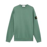 Geribbelde Crewneck Geborsteld Katoen Fleece Sweater Stone Island , Gr...