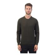 Groene Crewneck Sweater Lichtgewicht Gebreid Armani Exchange , Green ,...