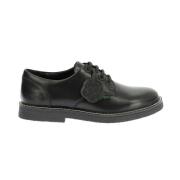 Comfortabele Leren Derby Schoenen Kickers , Black , Dames