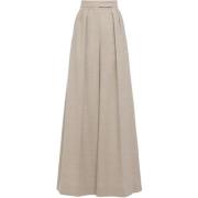 Elegante Broeken voor Vrouwen Max Mara , Beige , Dames