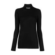 Lange Mouw T-Shirt Jil Sander , Black , Dames